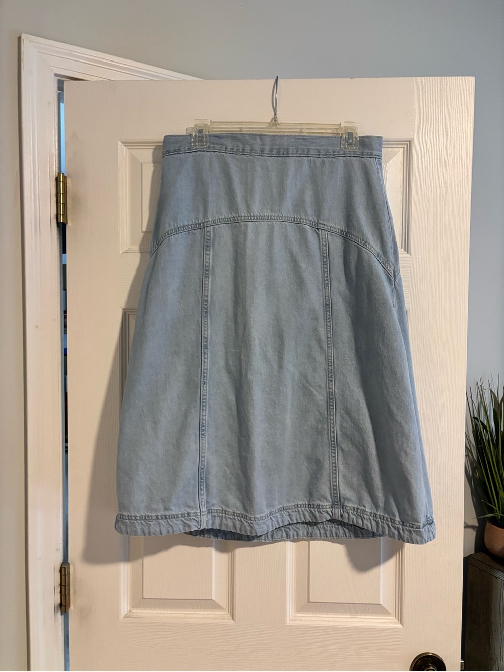 Old Navy Light Blue Denim A-Line Skirt